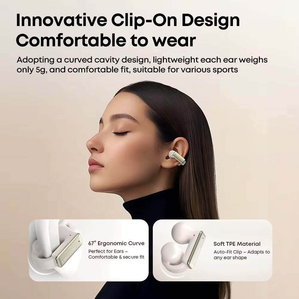 Écouteurs Clip-Oreille Sans Fil Langsdom TS28 – Design Sport & Confort Premium