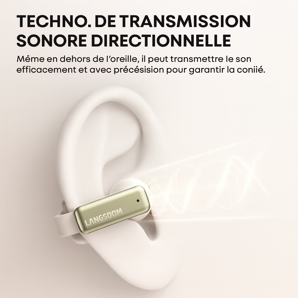Écouteurs Clip-Oreille Sans Fil Langsdom TS28 – Design Sport & Confort Premium
