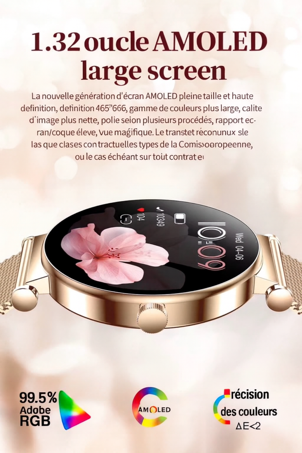 Montre Connectée Y16 – Élégance, Technologie & Bien-être au Féminin