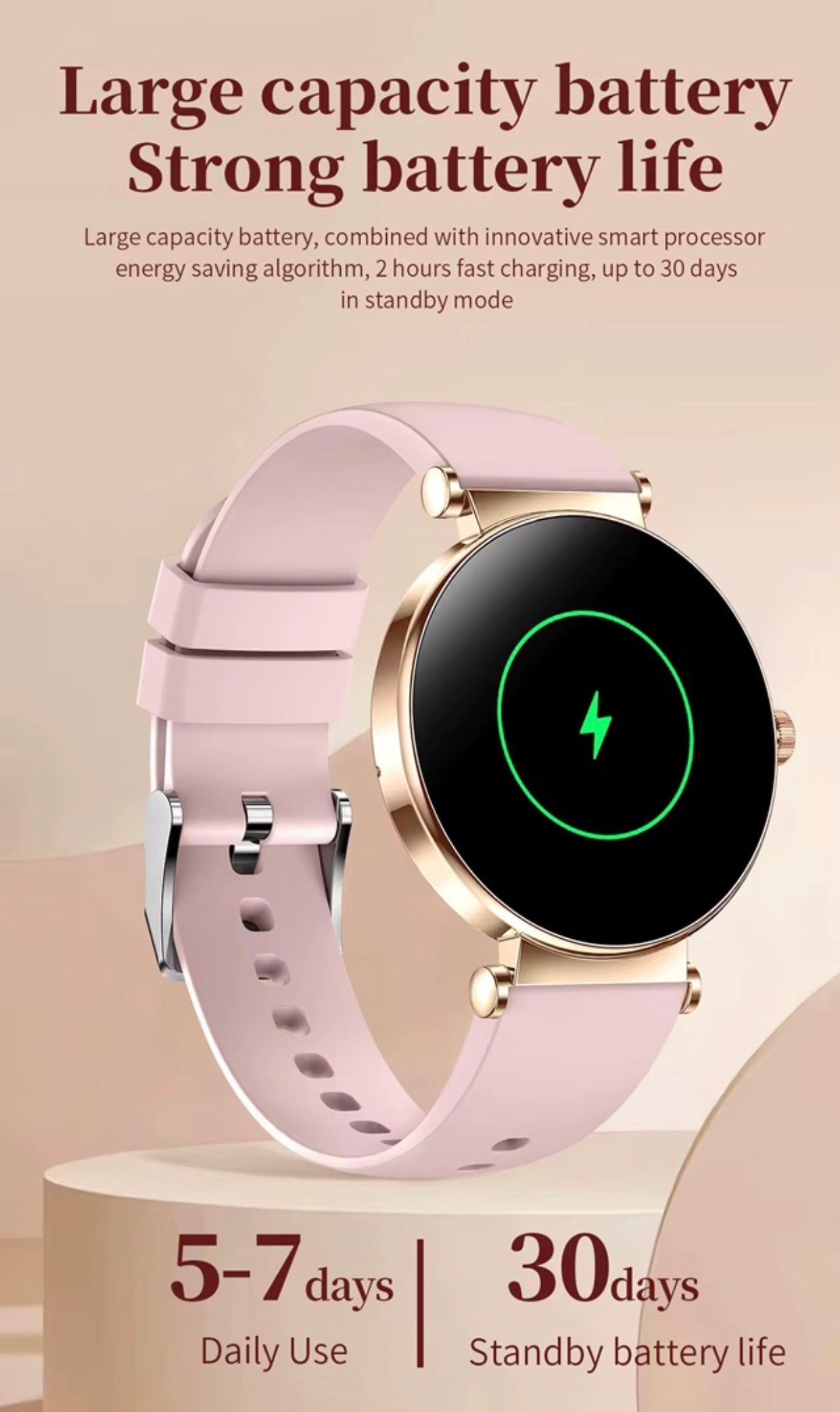 Montre Connectée Y16 – Élégance, Technologie & Bien-être au Féminin