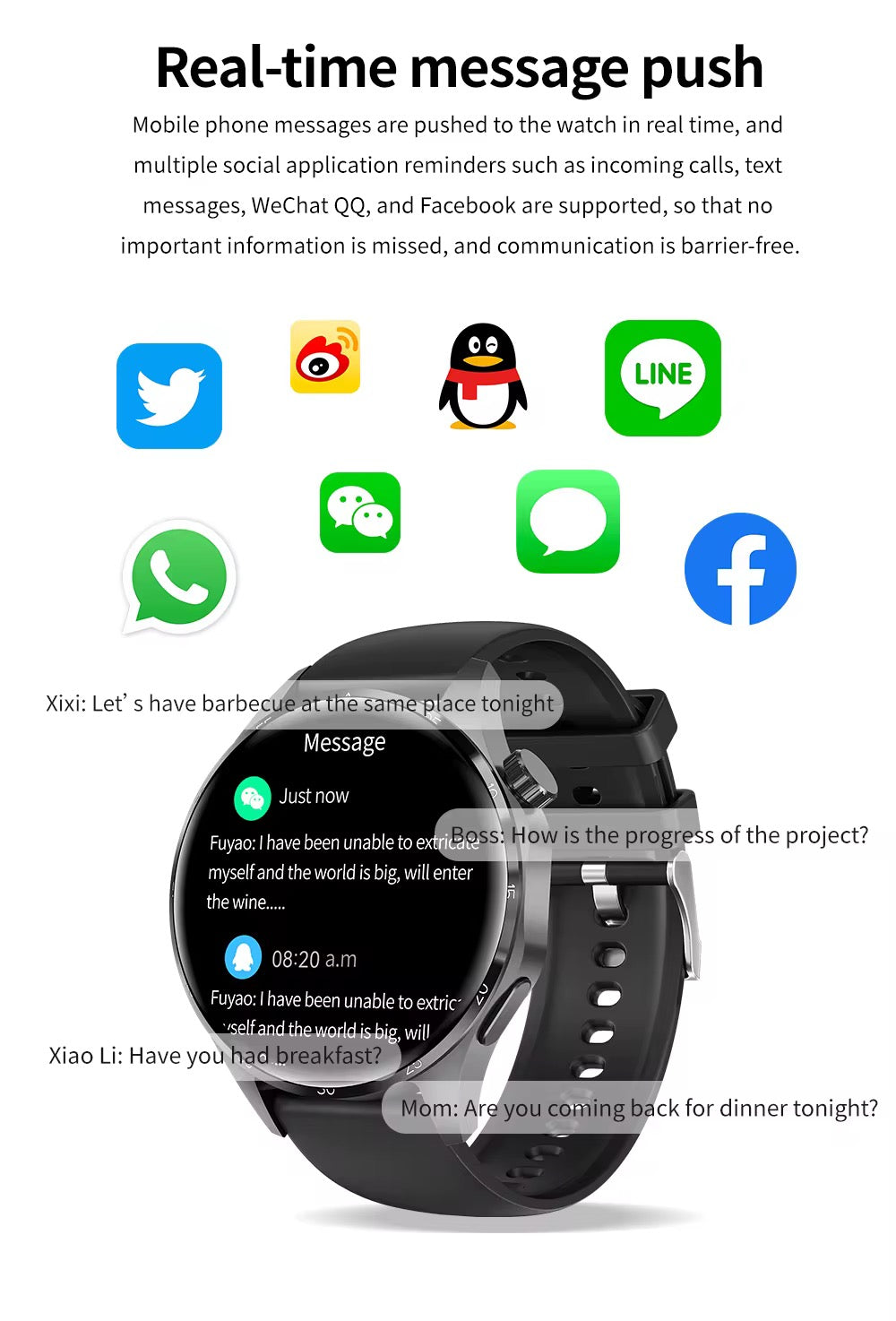 GT4 Pro – Montre connectée haut de gamme avec NFC et 2 bracelets (Silicone & Acier)