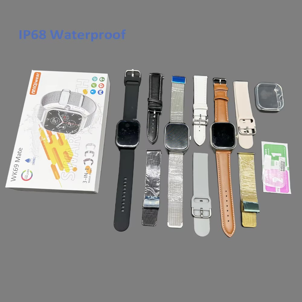 Montre Connectée WK69 – Série 9 (Édition Premium avec 3 Bracelets)