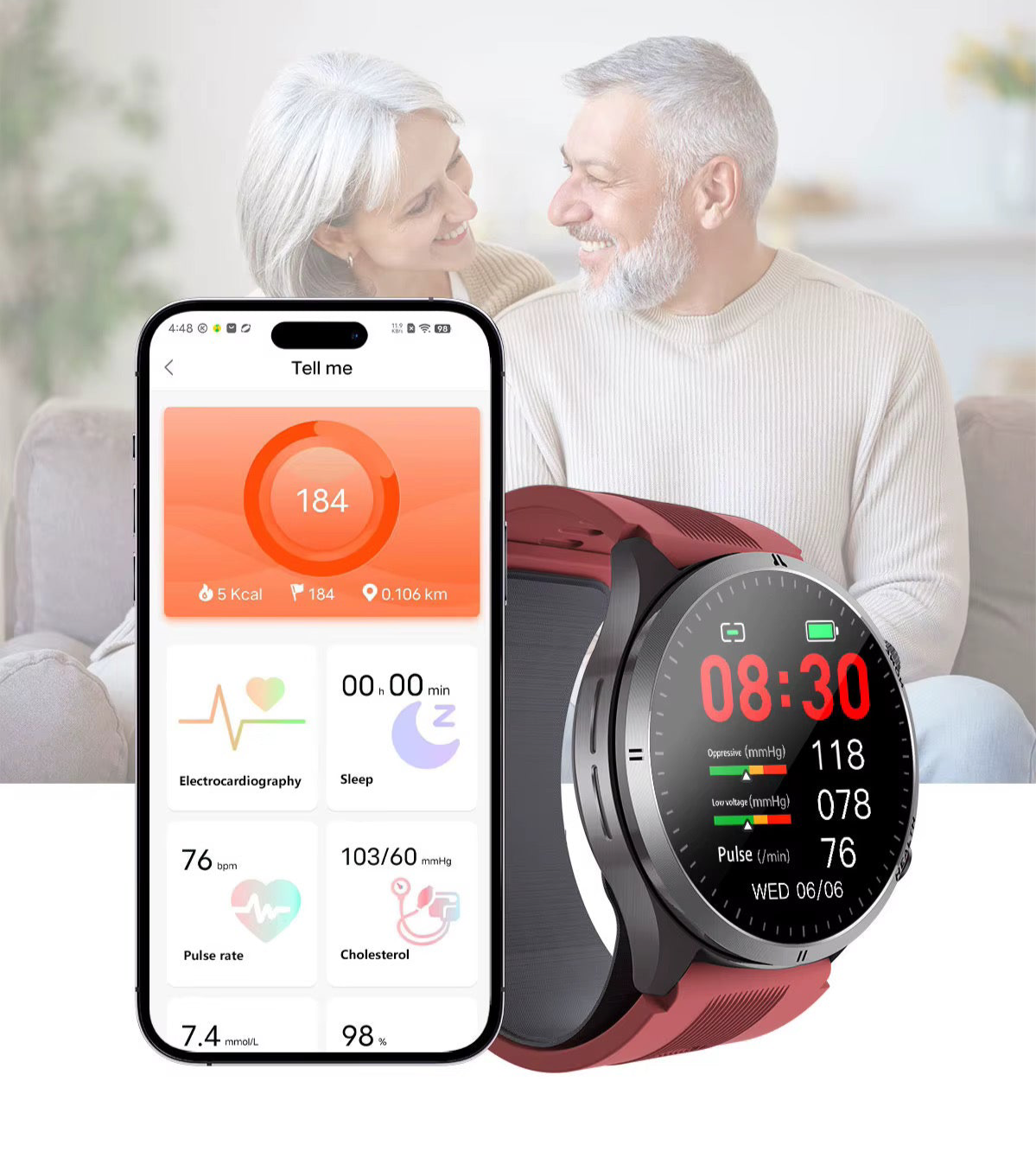 S26 – Montre Connectée Santé & Sécurité | Idéale pour Tous les Âges, surtout les Seniors