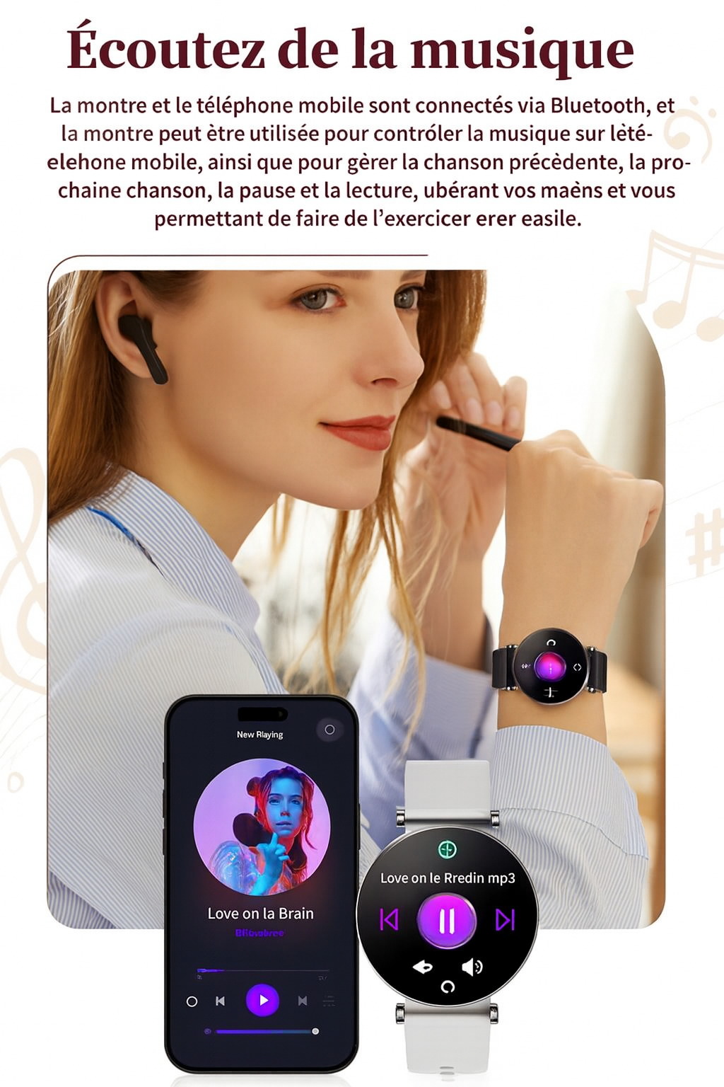Montre Connectée Y16 – Élégance, Technologie & Bien-être au Féminin