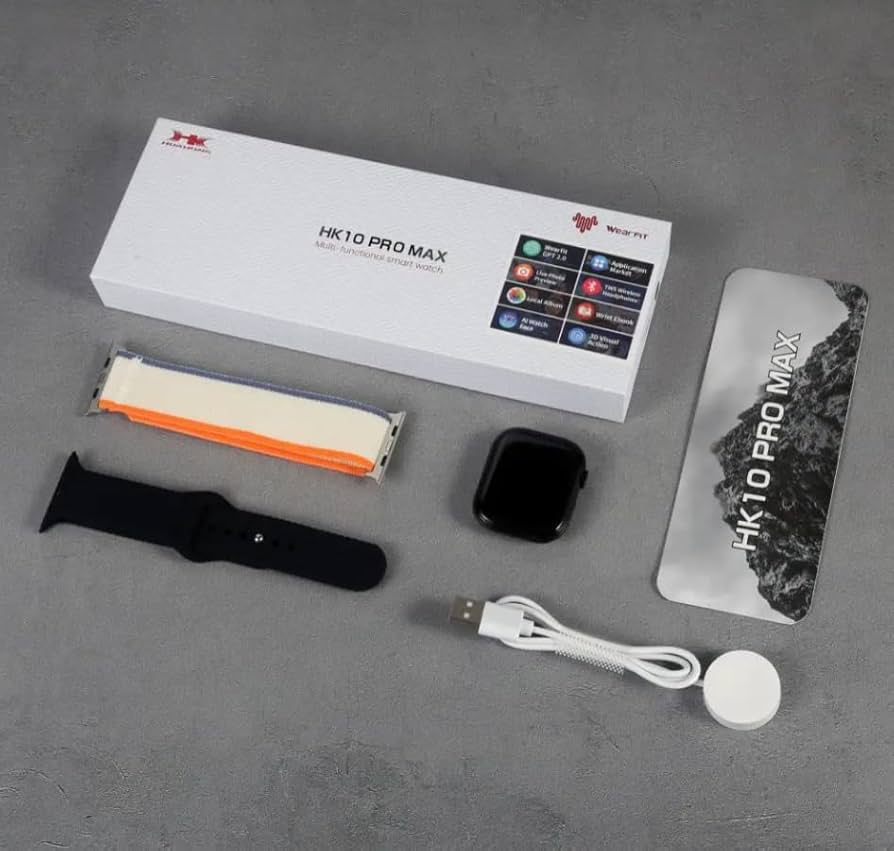 HK10 PRO MAX – SÉRIE 10 | Montre connectée premium avec 2 bracelets sport , cadrans personnalisés & ChatGPT