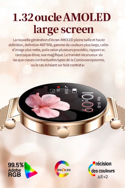 Montre Connectée Y16 – Élégance, Technologie & Bien-être au Féminin
