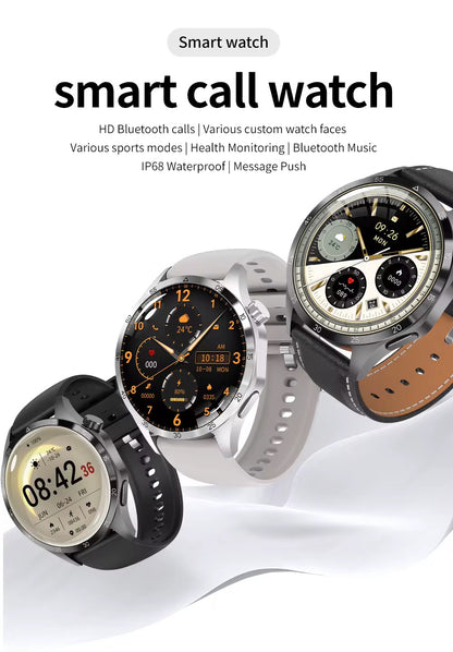 GT4 Pro – Montre connectée haut de gamme avec NFC et 2 bracelets (Silicone & Acier)