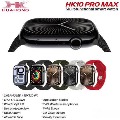 HK11 Pro Max – Montre Connectée Multifonction avec Double Bracelet Intégré (AI & WearFit 2.0)