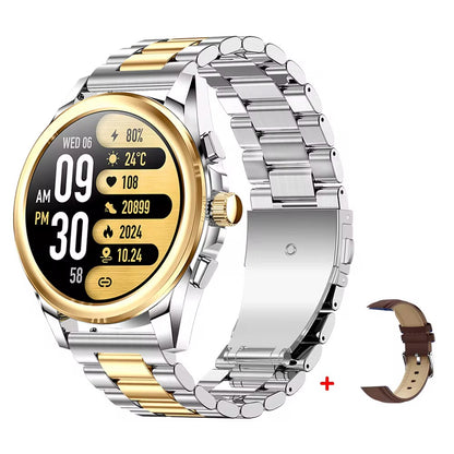 KC83 – Montre Connectée Haut de Gamme avec 2 Bracelets (Silicone & Acier)