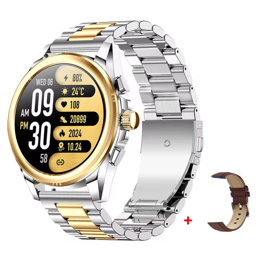 KC83 – Montre Connectée Haut de Gamme avec 2 Bracelets (Silicone & Acier)