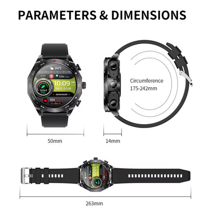 Montre Connectée T95 avec Écouteurs Bluetooth Intégrés. Élégant & Technologies avec 2 Bracelets doux, légers et confortables