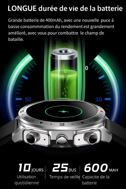 Montre Connectée T95 avec Écouteurs Bluetooth Intégrés. Élégant & Technologies avec 2 Bracelets doux, légers et confortables